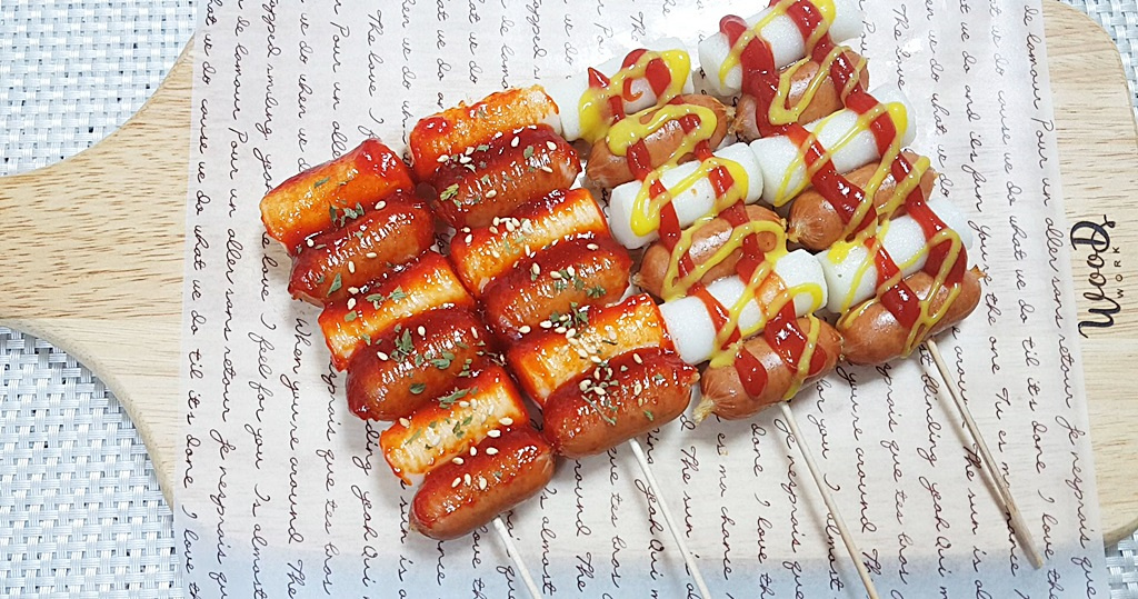 Sausage & Rice Cake Skewers